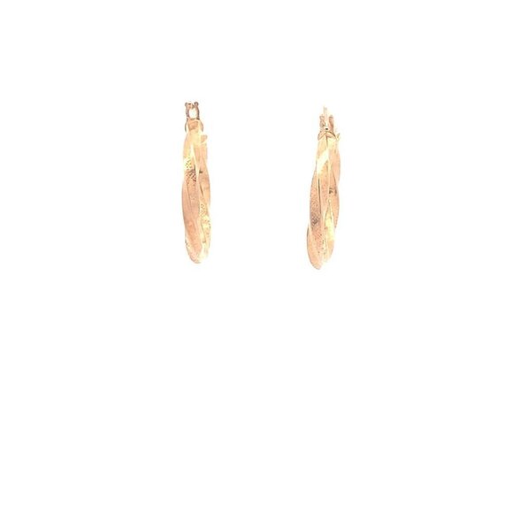 18K Yellow Gold Earrings Hoops Small 1.20 grams - Picture 9 of 13